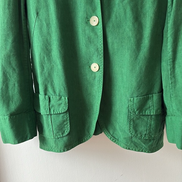Jil Sander Green Linen Blazer 40 - Picture 3 of 9